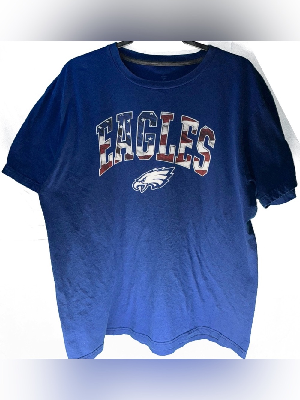 Fanatics American Flag Themed Eagles T Shirt Men’s XL Blue